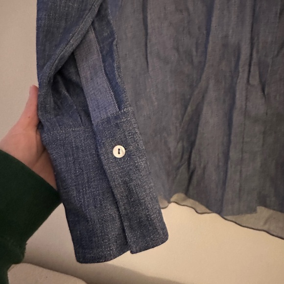 Brand new designer blue button down - Picture 3 of 5